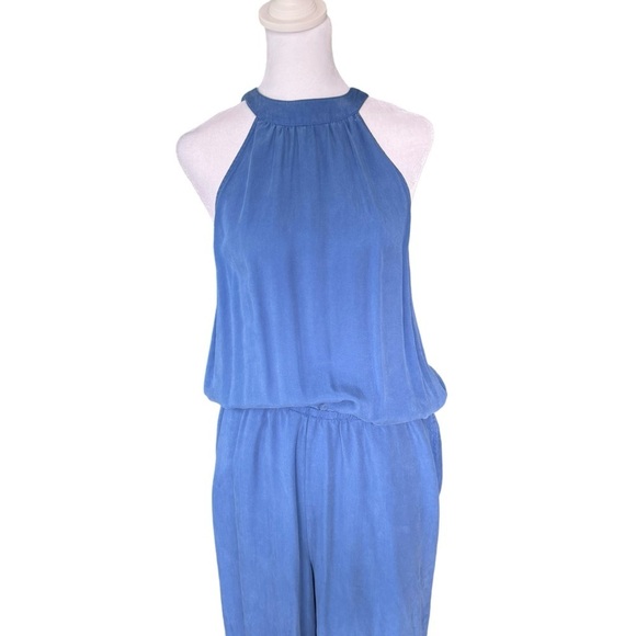 Cloth & Stone - High Neck Side Tie Wide Leg Jumpsuit Sz M - Picture 2 of 10